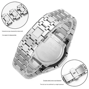 Kit de modification de montre Maenwvo de luxe en acier inoxydable, bracelet respirant 22 mm + boîtier - Product Image 5