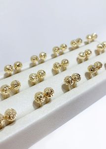 Xinfly 18K Gold Jewelry Wholesale Custom Engraved Stud Earrings Bulk Order with Free Gift <b>Box</b> MOQ 2 Pairs - Product Image 2