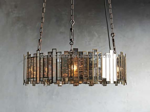 Candelabro Rectangular Laila, lámpara colgante de cristal moderna para restaurante, hogar, Villa, Hotel, oficina, comedor, sala de estar - Product Image 5