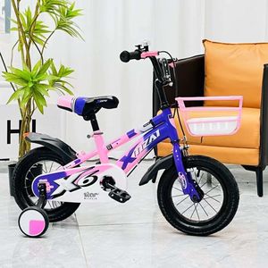 Vélo de sport à vitesse unique pour garçon Training Kids Bike avec fourche en aluminium Pédale en acier et 4 roues d'entraînement - Product Image 1