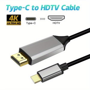 Adaptador USB C a HDTV de alta velocidad 3,1 USB 4K 60Hz Tipo C para computadora portátil Teléfono TV y micrófono Directo de fábrica - Product Image 2