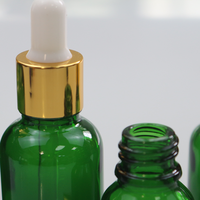 Emballage cosmétique de luxe haut de gamme personnalisé avec étiquette privée, flacon compte-gouttes en verre mat hermétique de 5, 10, 15 ml, sérum, huile essentielle