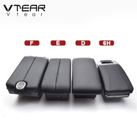 Vtear pour Nissan Sunny Versa, accoudoir en cuir PU ABS avec chargeur USB, boîte de rangement pour console centrale, accessoires intérieurs de voiture