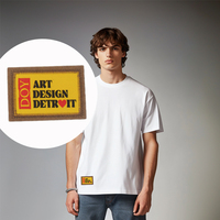Badges de vêtements thermocollants en gros Logo personnalisé bord cousu feutre Composite étiquettes tissées patchs pour vêtements