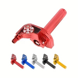 Poignée de guidon de moto usinée CNC en aluminium/argent à action rapide - Product Image 4