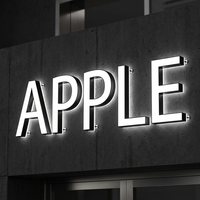 Panneau d'affichage LED en acrylique 3D personnalisé, durable et abordable, livraison rapide, enseigne professionnelle pour devanture de magasin