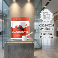 Polvo Electrolítico de Frambuesa de Marca Privada, Sin Gluten, Keto, Hidratante, Sin Azúcar, Bebida Energética Deportiva, Fábrica OEM