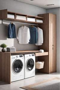 Îlot de <span class=keywords><strong>cuisine</strong></span> en placage de bois <span class=keywords><strong>pour</strong></span> salon moderne <span class=keywords><strong>Meuble</strong></span> de qualité Armoire <span class=keywords><strong>à</strong></span> linge <span class=keywords><strong>pour</strong></span> <span class=keywords><strong>machine</strong></span> <span class=keywords><strong>à</strong></span> <span class=keywords><strong>laver</strong></span> et armoires - Product Image 2