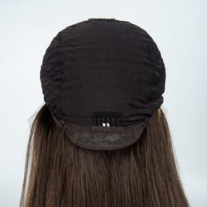 Pelucas Premium sin Pegamento con Encaje Frontal 13x4 HD, Lisas de 14 Pulgadas, Balayage Marrón con Reflejos Dorados, Cabello Humano Brasileño Pre-Arrancado - Product Image 4