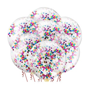 Globos Gigantes de Látex de 36 Pulgadas para Decoración de Fiesta de Cumpleaños, Globos Jumbo Transparentes de 36 Pulgadas con Confeti - Product Image 3
