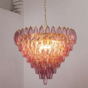 Franse Murano gekleurde decoratieve luxe kroonluchter, eenvoudige <span class=keywords><strong>LED</strong></span> hanglamp, Scandinavische glazen hanglamp voor slaapkamer en woonkamer - Product Image 1