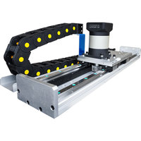 Módulo de mesa deslizante lineal de cremallera y piñón de 145 mm de ancho, robot CNC de 3 ejes con motor y rodamientos, de aluminio 6061 de alta resistencia, carga de 200 kg