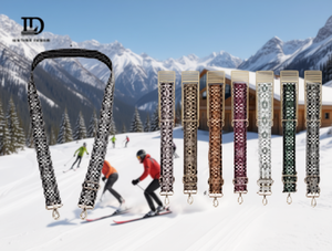 Correa de esquí tejida con hebilla dorada de nailon, duradera para equipo de esquí - Product Image 2