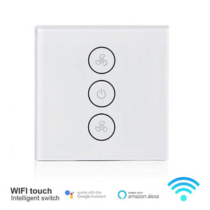 Ledeast Fs03 bán Hot tuya <span class=keywords><strong>wifi</strong></span> thông minh quạt trần chuyển kính cảm ứng bảng điều chỉnh cho tự động hóa nhà hệ thống - Product Image 3