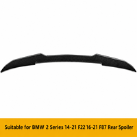 Aileron de coffre arrière en fibre de carbone noir de haute qualité pour Série 2 F22 2014-2021 F87 M2 2016-2021 Style PSM Déflecteur de vent en ABS