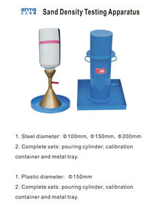Aparelho de teste de densidade de areia, para ensaios de densidade no solo, conjunto de teste de substituição de areia, cilindro de mortar, aparelho de cone de areia - Product Image 4