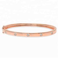 Gemnel Últimos Diseños, Brazalete de Diamantes en Plata de Ley 925 y Oro de 18k, Joyería