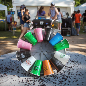 Biểu tượng tùy chỉnh dùng một lần đôi tường PP PS ly nhựa 10oz-18oz phạm vi Red Party <span class=keywords><strong>Cup</strong></span> cho bia Pong trò chơi - Product Image 1