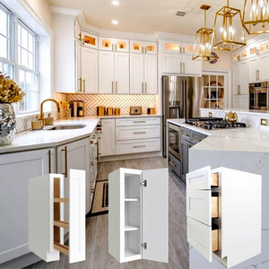 Factory Wholesale High Quality RTA Kitchen Solid Wood Cabinet No Anti-Dumping RTA Kitchen Cabinets Ready to Assemble - Product Image 1