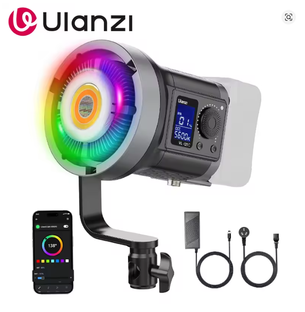 Ulanzi 120W COB Video Light 2700-6500K RGB Full Color Photographic LED Light for Photo Studio Film Camera Shooting Livstreaming