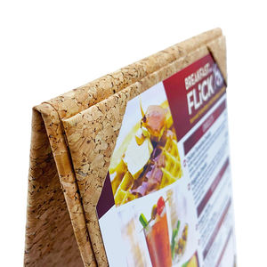 Cubierta de menú de doble cara personalizada de cuero PU del fabricante, soporte de exhibición de menú de cuero, soportes de mesa para menús - Product Image 4