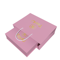 Emballage cadeau personnalisé pour la Saint-Valentin, boîte cadeau magnétique, emballage cadeau en carton pliable, boîte cadeau en papier blanc magnétique de luxe