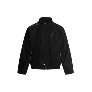 <span class=keywords><strong>Veste</strong></span> de travail rétro américaine marron foncé pour hommes et femmes, nouveau design d'automne, manteau <span class=keywords><strong>Harrington</strong></span> polyvalent à col montant - Product Image 3