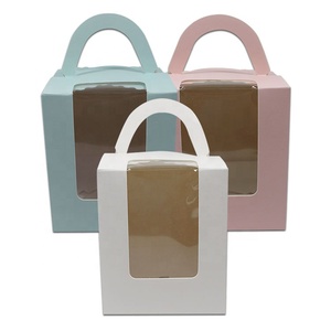 Boîte en carton de papier d'emballage de poupée de gâteau personnalisée avec fenêtre en PVC transparente voyage Portable le plus populaire - Product Image 1