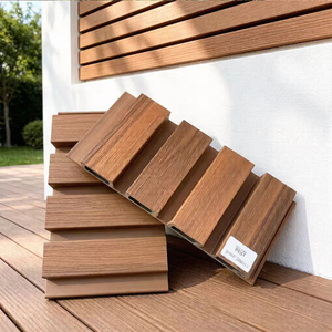 Panneaux muraux imperméables et ignifuges en gros, revêtement mural, panneaux muraux WPC, balcon, cour, <span class=keywords><strong>terrasse</strong></span> extérieure - Product Image 5