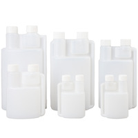 100ml 250ml 500ml 1000ml HDPE bouteille de laboratoire en plastique à Double col distributeur bouteille de dosage à Double chambre pour test