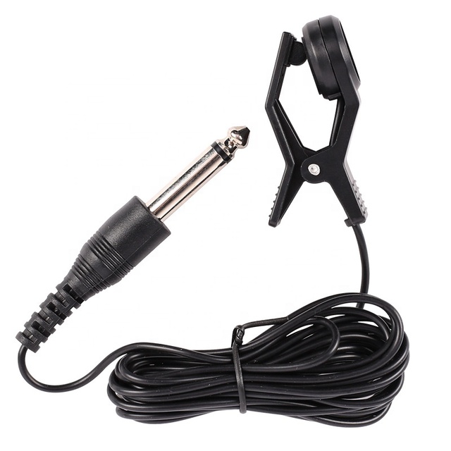 Professional 6.35 Audio Jack Clip-on Microphone Piezo Violin Pickup Pick-up for Guitar Ukulele Violin Kalimba Bass