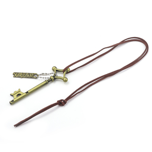 Nouveau design Anime <span class=keywords><strong>Eren</strong></span>, collier pendentif en métal bronze avec <span class=keywords><strong>clé</strong></span> et mot de passe - Product Image 6