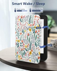 Étui de protection intelligent en PU léger et mince avec impression personnalisée, fonction veille/réveil automatique, pour tablette <span class=keywords><strong>Kobo</strong></span> <span class=keywords><strong>Clara</strong></span> 6 pouces, dos transparent et emplacement pour stylet - Product Image 5