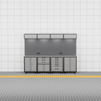 Armoire à outils modulaire avec tiroirs, système de rangement de garage personnalisé OEM, établi industriel amovible en acier laminé à froid
