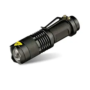 Portable Zoomable Keychain Torch 300LM Aluminum alloy 3 Modes Lanterna lumitact g700 Green tactical flashlight bulk