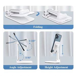 CJX685 Promotion Wholesale Factory Price Foldable Abs Plastic Adjustable Height Desktop Mobile Phone Holder Mount <b>Stand</b> Bracket - Product Image 4