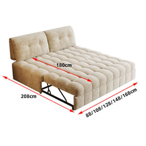 Sofá <span class=keywords><strong>cama</strong></span> moderno de tela multifuncional con almacenamiento plegable para dormitorio o apartamento para uso en la sala de estar - Product Image 5