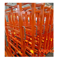 Étagère verticale en acier pour tôles, conception personnalisée pour un stockage sûr et bien organisé des restes de tôles en acier au carbone, utilisation en usine de fabrication