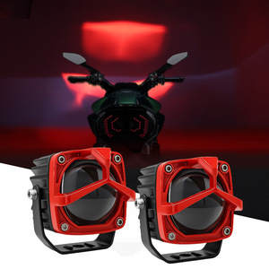 Focos LED Cuadrados Qideguan para Motocicleta, Modelo Red Owl, 12V, IP67, para Iluminación de Vehículos Eléctricos - Product Image 2