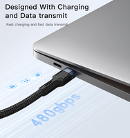 CA108 Yesido 60w Pd Charge rapide Nylon tressé Type C à Type C Câble de données de téléphone pour Android IP