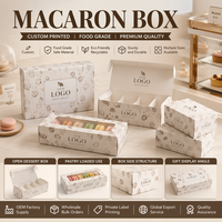 Boîte de présentation pour pâtisserie avec fenêtre, en papier résistant à la graisse, emballage cadeau pour boulangerie, fourniture sous marque privée pour la vente au détail