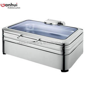 Deluxe Rectangular Induction <b>Glass</b> <b>Lid</b> Chafing <b>Dish</b> - Product Image 5