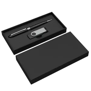 Premium klasik iş fikirleri kurumsal hediye setleri Roller kalem ile USB bellek yenilik özelleştirilmiş hediye promosyon ürünleri