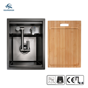 Évier de cuisine léger à cuve unique en acier inoxydable SUS304 GR RV avec robinet pliable <span class=keywords><strong>pour</strong></span> caravane, <span class=keywords><strong>camping</strong></span>-<span class=keywords><strong>car</strong></span>, autocaravane, certifié CUPC - Product Image 1