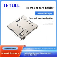 Connecteur de carte Micro SIM TETULL de type Push-Push 7P (6+1P) SMT avec interrupteur de détection de carte