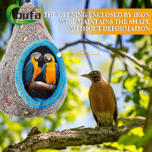 Hete Verkoop Winter Warm Fixeerbaar Vogel Opknoping Pluche Vogelbed Nest Grot Bed Vogelnesthuis - Product Image 4