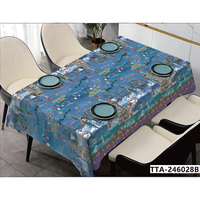 Nappe de Noël rectangulaire en plastique lavable, imperméable et anti-taches pour les fêtes de famille, les réceptions de réveillon et la maison festive
