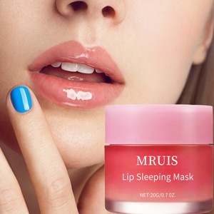 Masque de nuit pour les lèvres en gros, marque privée, 20 g, masque de soin pour les lèvres de nuit pour nourrir, hydrater, réparer les lèvres sèches et exfolier - Product Image 1