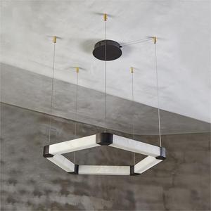 Modern Polygonal <b>Chandelier</b> High-end Alabaster Marble Pendant <b>Lights</b> HM-FT-9 Modern Polygonal <b>Chandelier</b> HM-FT-9 HM-FT-9 HM-FT-9 - Product Image 2