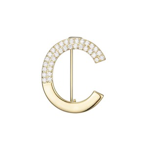 Letter Brooch For Women Zinc Alloy Pave Setting English Alphabet Daily Wear Fashion Pin Sweater Coat Suit Accessory - Product Image 3